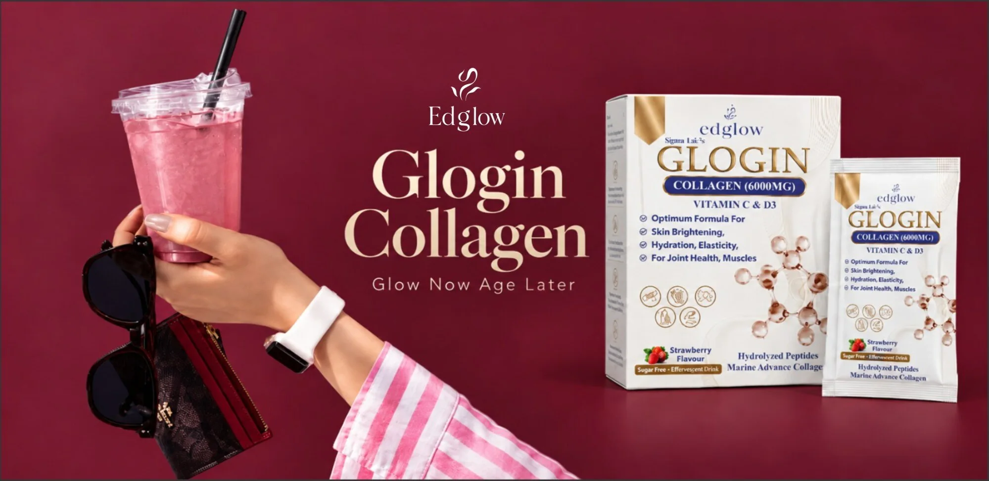 Glogin Collagen, Glow Now Age Later - Edglow Skincare